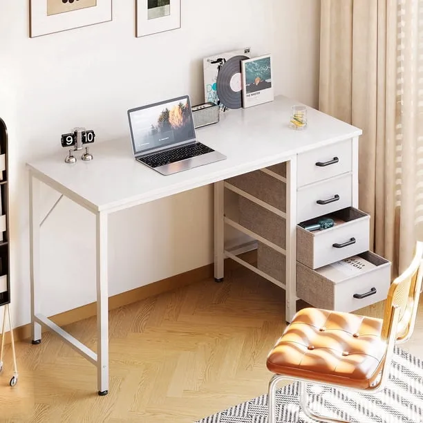 Casacomoda 40 Inch Computer Desk with 4 Storage