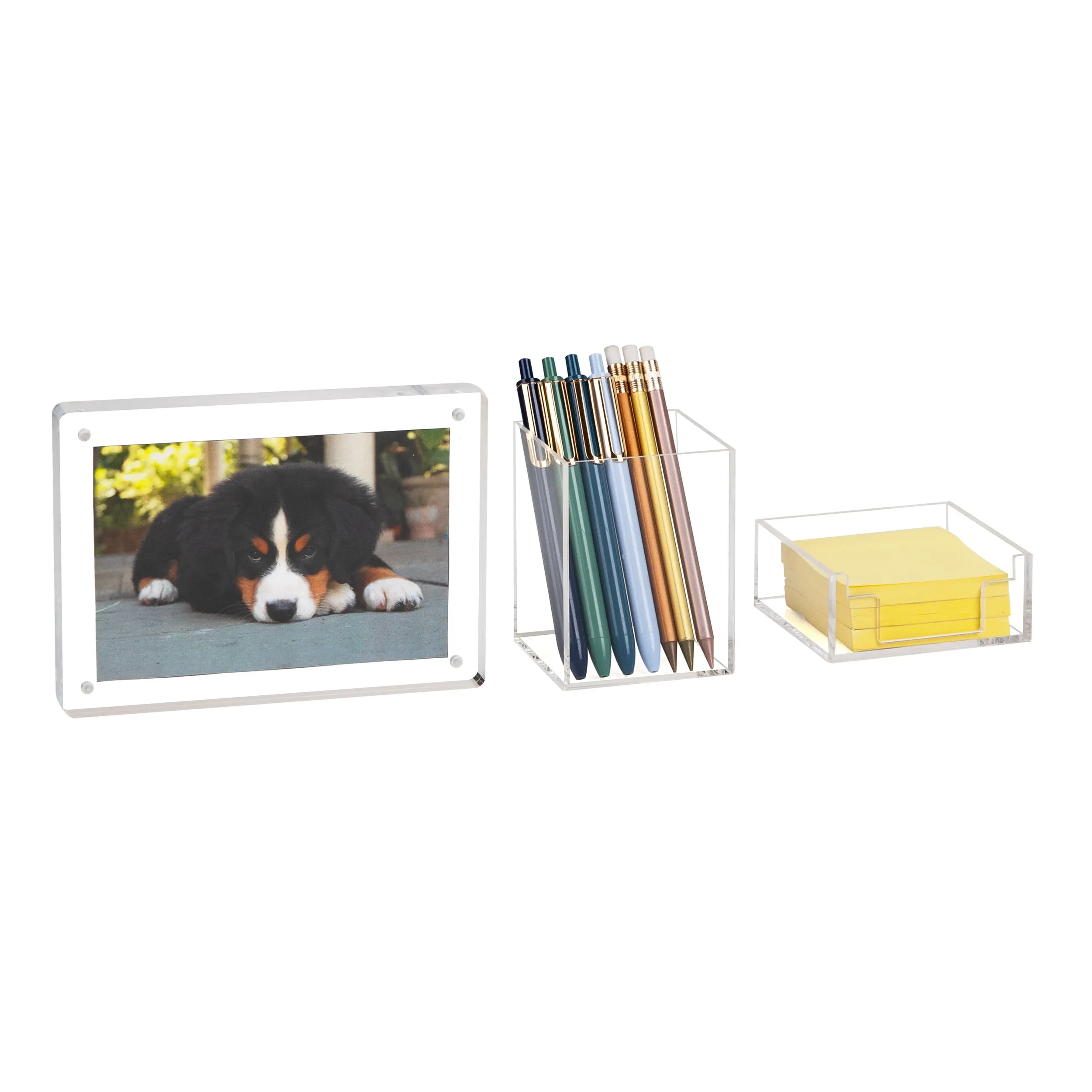 Mind Reader 3 Piece Desk Organizer Set Pen Holder