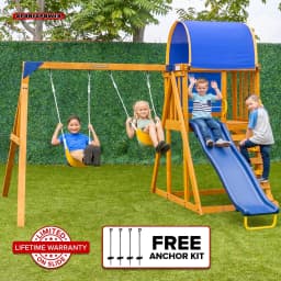 Sportspower Addison Wooden Swing Set with Heavy - Thumbnail 1