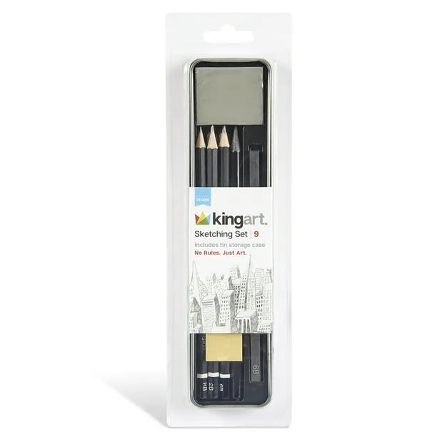 Kingart Sketching and Drawing Travel Set 9 Pieces