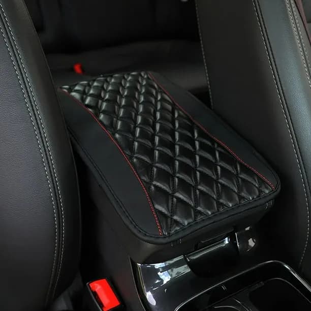 Leather Car Armrest Box Cover Universal Center Console Cushion Pad Protector Soft Waterproof Interior Accessory for Car 