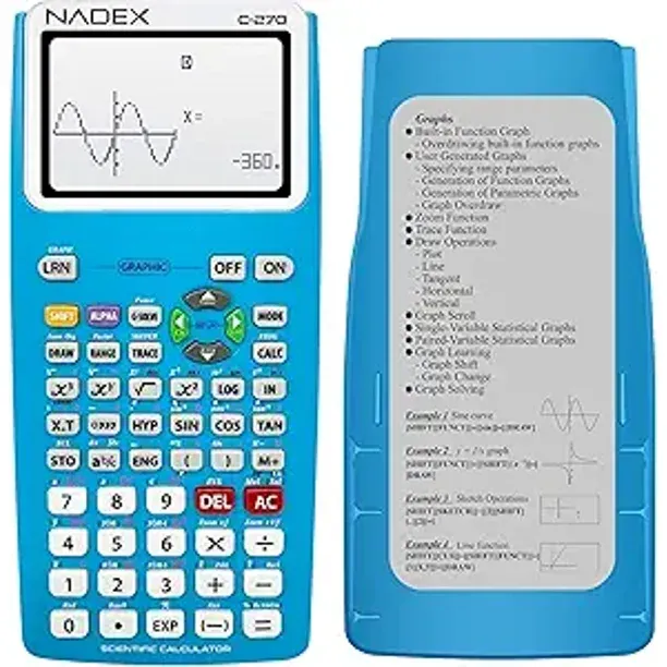 Nadex Scientific Calculator with Graph Functions for College and High School Students, Engineering, Advanced Mathematics