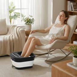 Maxkare Collapsible Foot Spa with Massager and - Thumbnail 2