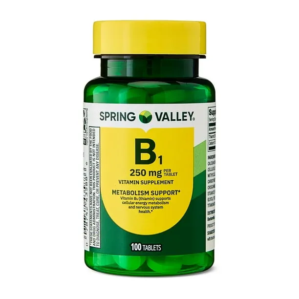 Spring Valley Vitamin B1 Supplement Tablets for