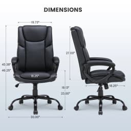 Mainstays Executive Ergonomic High Back Leather - Thumbnail 15