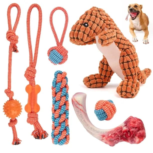 7 Pack Dog Toys for Aggressive Chewers Tough