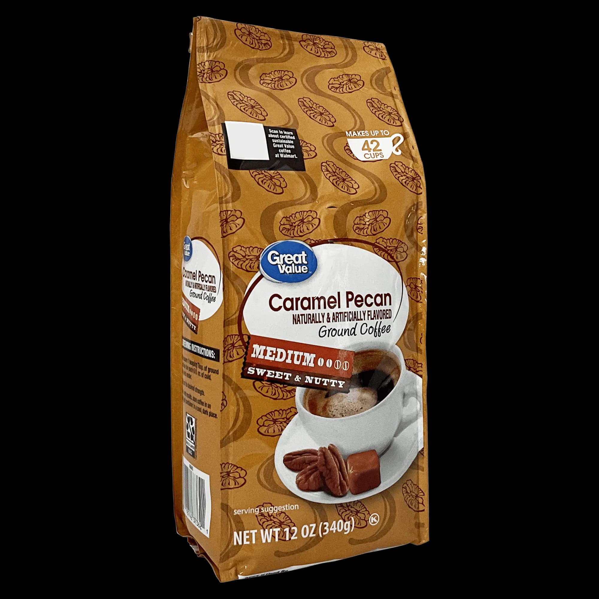 Great Value Caramel Pecan Ground Coffee, 12 oz