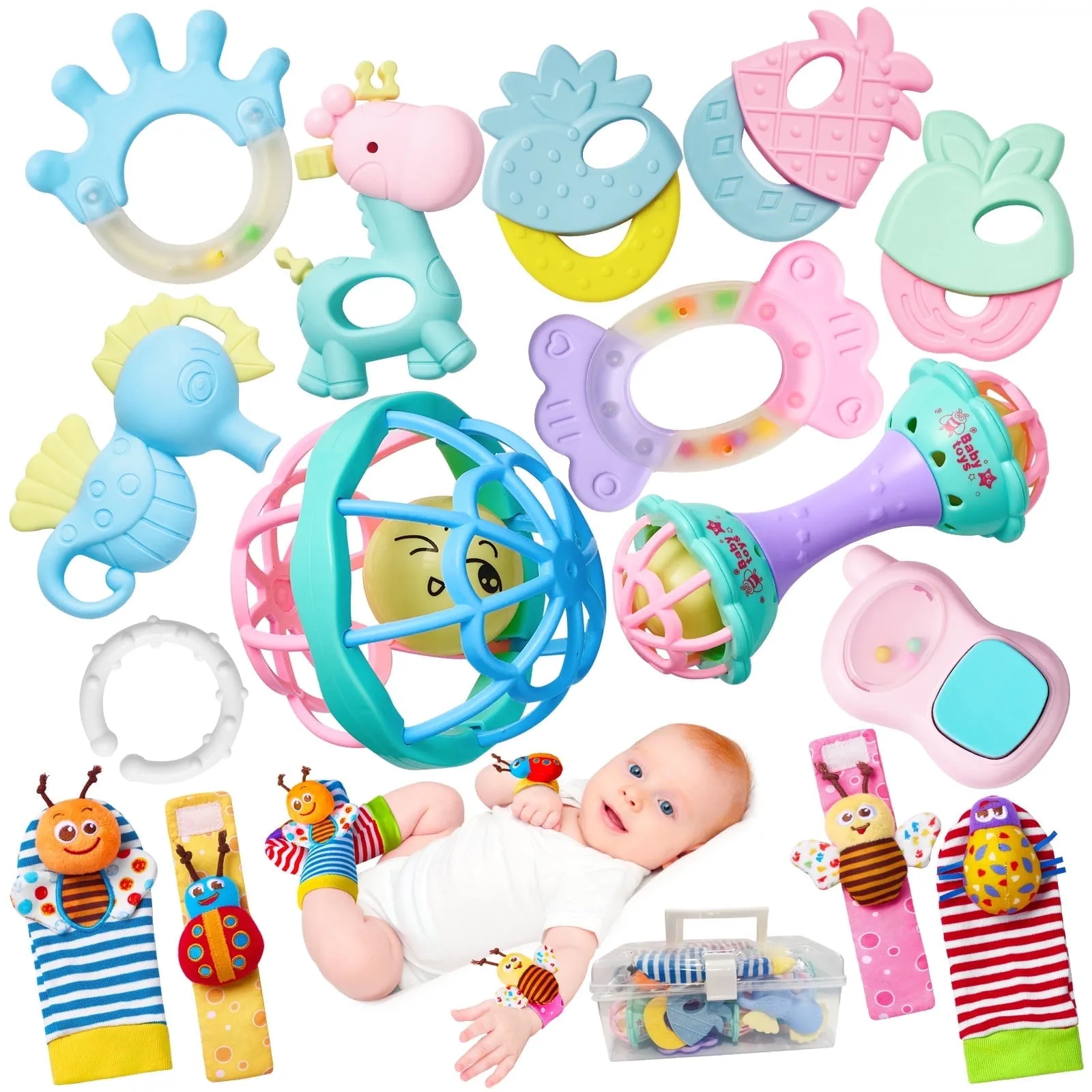 15PCS Baby Rattles 0 6 Months Baby Girl Boy Toys