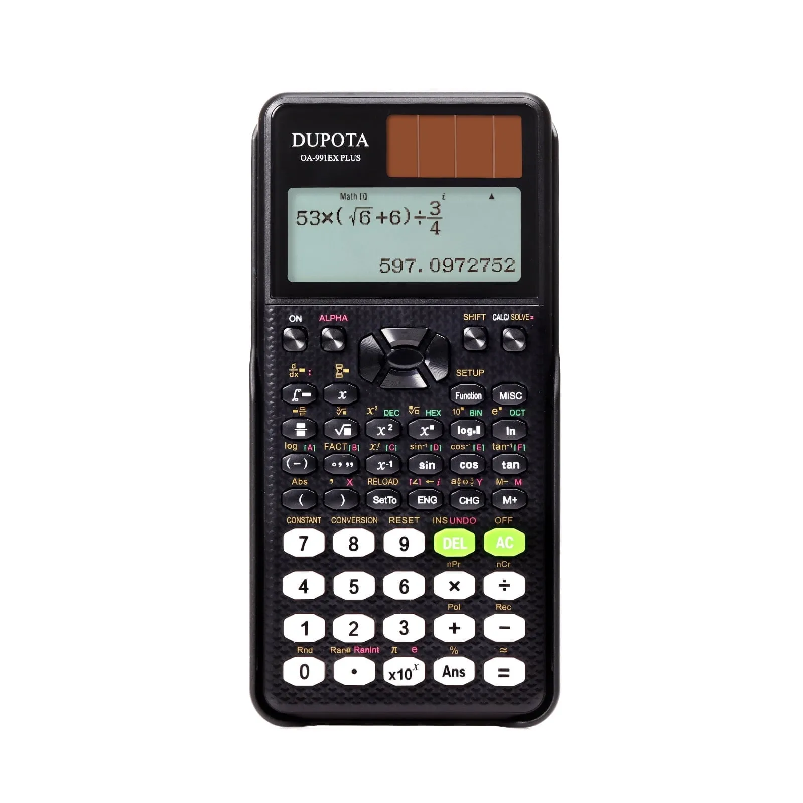 DUPOTA OA-991EX PLUS Scientific Calculator 552 Functions Support Fraction and Decimal Point Conversion 2-Line Written Di