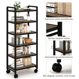 Baxluxe Adjustable 6 Tier Storage Shelves - Thumbnail 5