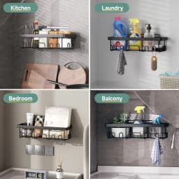 Ophanie Adhesive Shower Caddy 6 Pack Large - Thumbnail 7