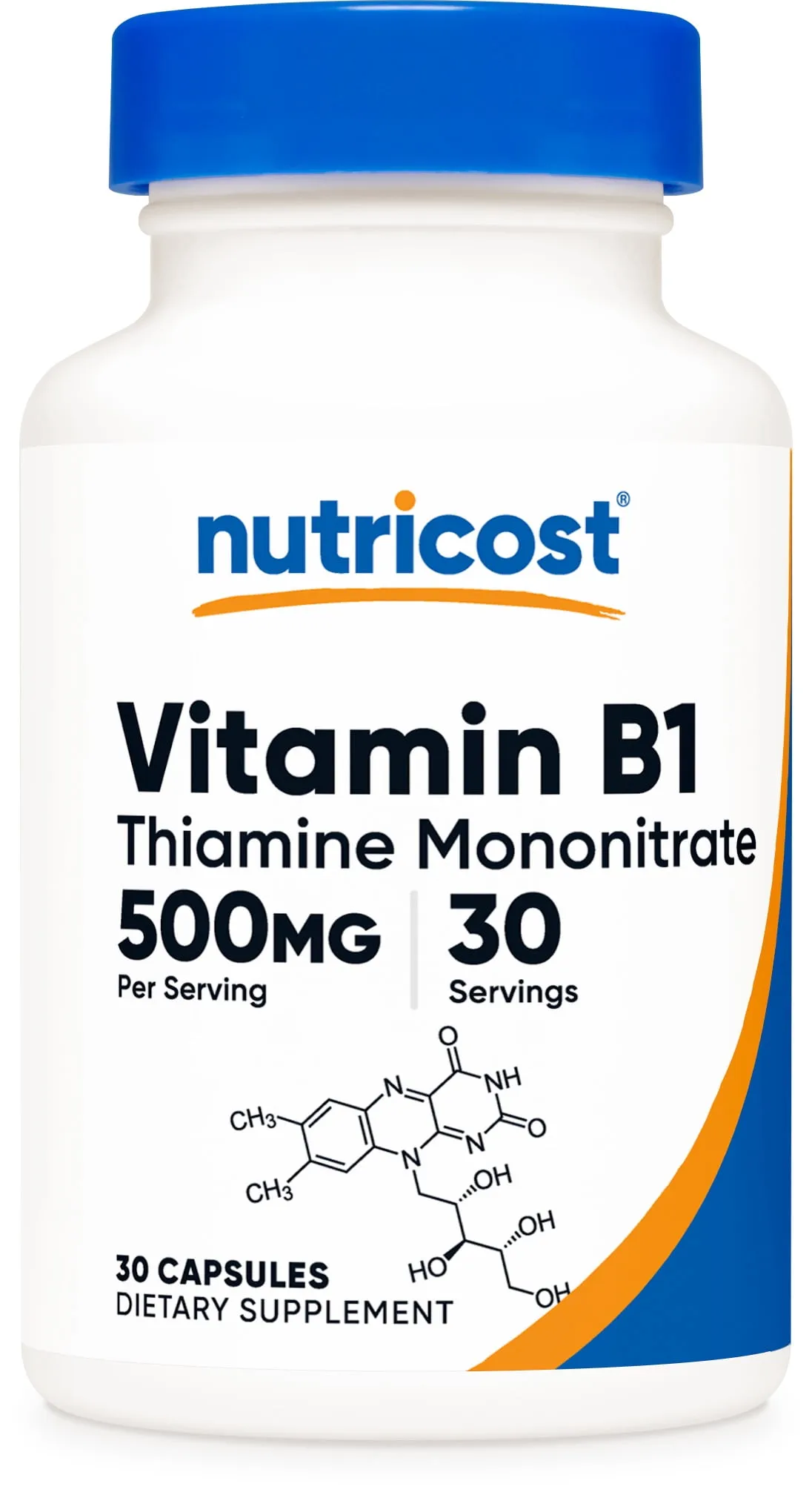 Nutricost Vitamin B1thiamin Capsules 500 Mg 30