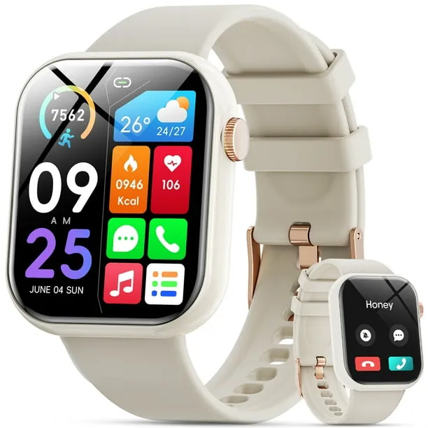2025 New 1.85-inch Men Women's Smartwatch with Answer/Make Calls/120+Sports Modes/10 Days Standby, IP68 Waterproof