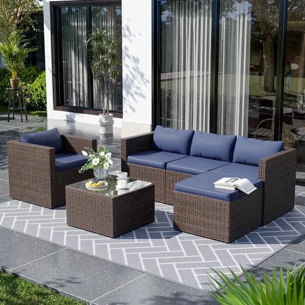 Amopatio 6 Piece Patio Furniture Set Outdoor Patio
