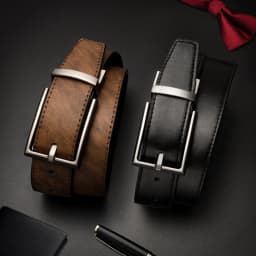 Maikun Men Belts Reversible Leather Belt Reverse - Thumbnail 4
