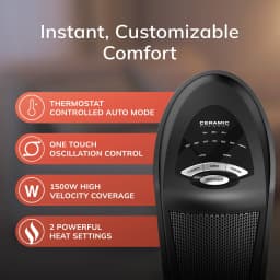Lasko 23 1500W Oscillating Ceramic Tower Space - Thumbnail 5