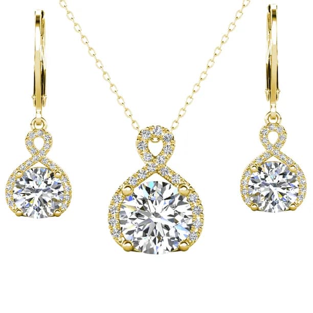 Alessandra 18K Yellow Gold Plated Jewelry Set with