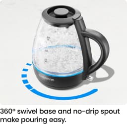 Chefman 1L Electric Glass Kettle W LED Indicator - Thumbnail 4