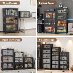 Broview 240QT Stackable Storage Bins with Lid - Thumbnail 8