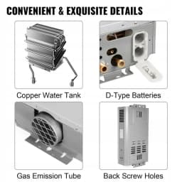 Sihao Propane Tankless Water Heater 16GPM 6L - Thumbnail 5