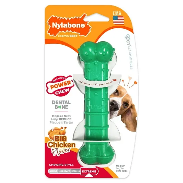 Nylabone Power Chew Textured Bone Dog Toy Dog Chew