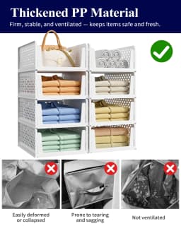 Kitsure Closet Organizers and Storage Stackable - Thumbnail 4