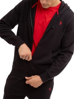 Us Polo Assn Men's Everyday Full Zip Fleece Hoodie - Thumbnail 3