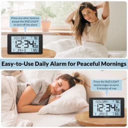 Geevon 108 Atomic Clock with Indoor Outdoor - Thumbnail 7