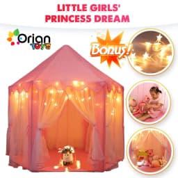 Princess Castle Playhouse Tent for Girls with LED - Thumbnail 2