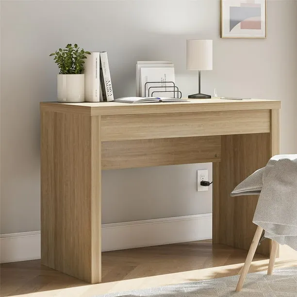 Mainstays Cooper Writing Desk with USB Natural