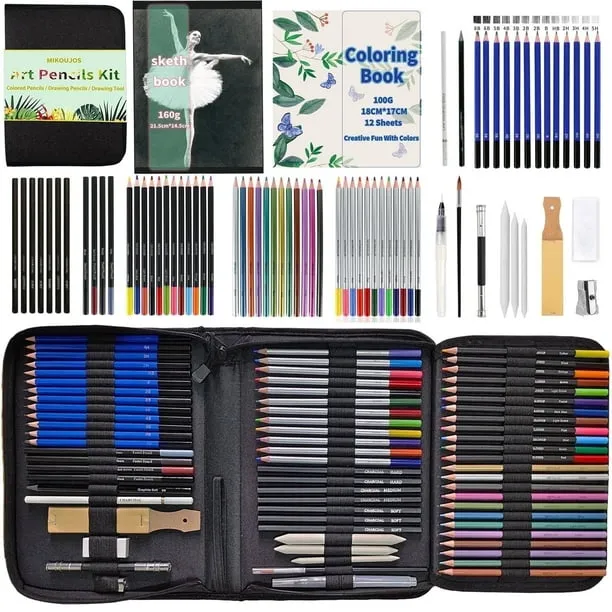 72 Pcs Art Supplies Art Setdrawing Pencils for