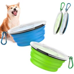 Pawaboo Collapsible Dog Bowls 2 Pack Silicone - Thumbnail 1