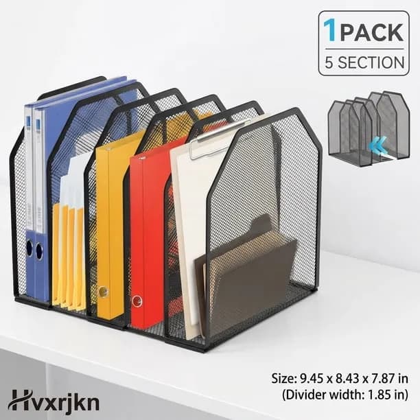 Hvxrjkn 5 Section Vertical Desktop Organizer Desk