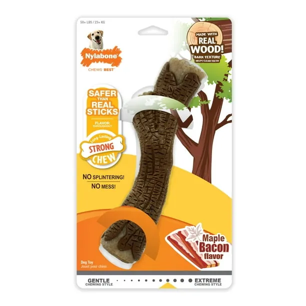 Nylabone Strong Chew Real Wood Stick Dog Toy X