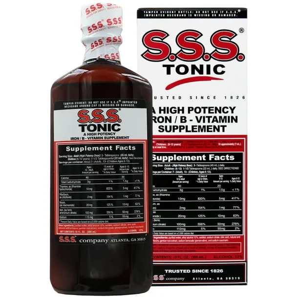 Sss Tonic Iron and Vitamin B Supplement High