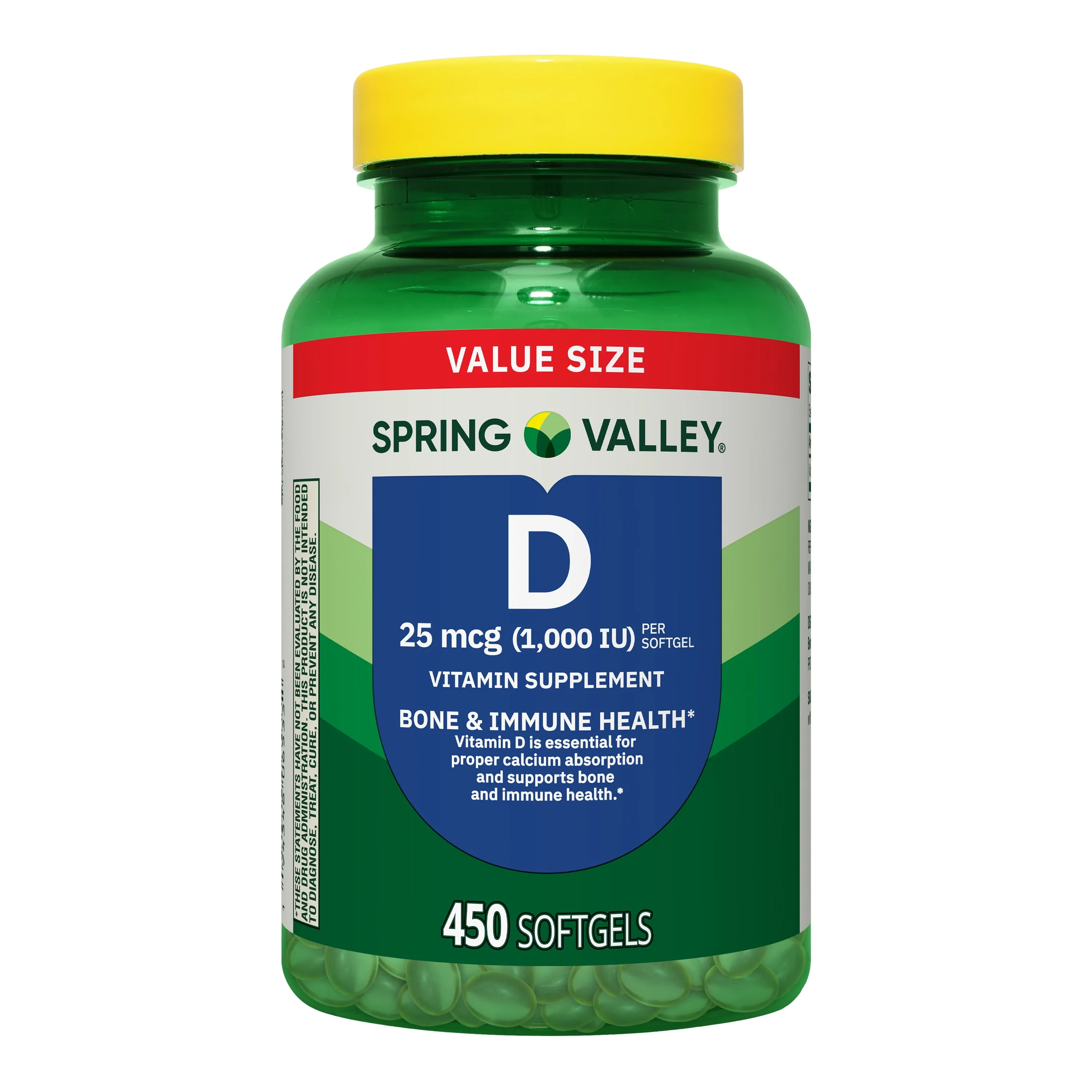 Spring Valley Vitamin D3 Softgels 25 Mcg 1000 Iu