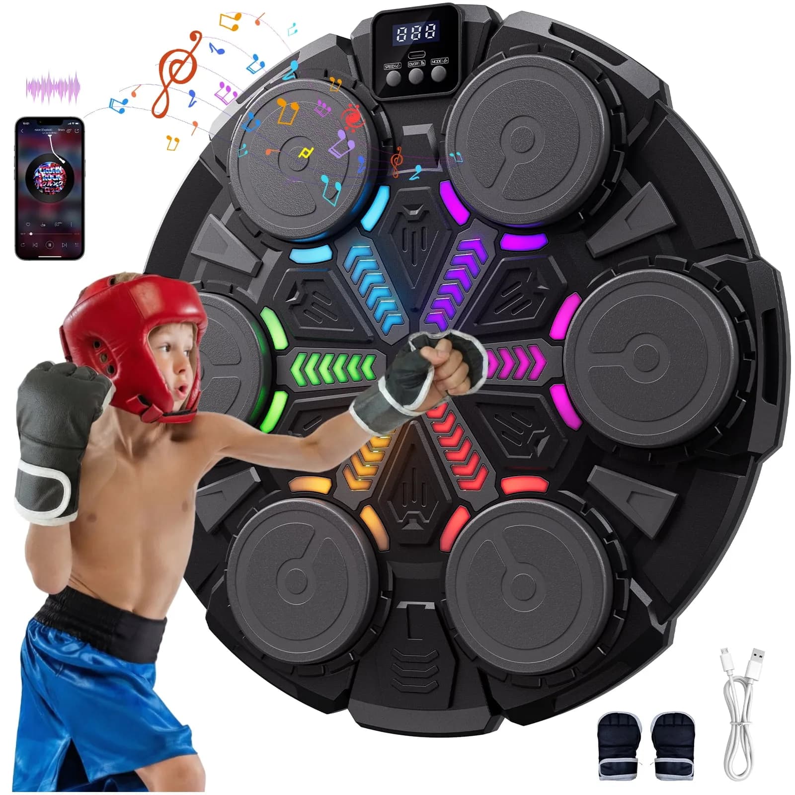 Music Boxing Machine Punching Bag for Kids Adults