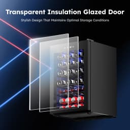 Simzlife 45 Bottle Wine Cooler Refrigeratorbuilt - Thumbnail 2