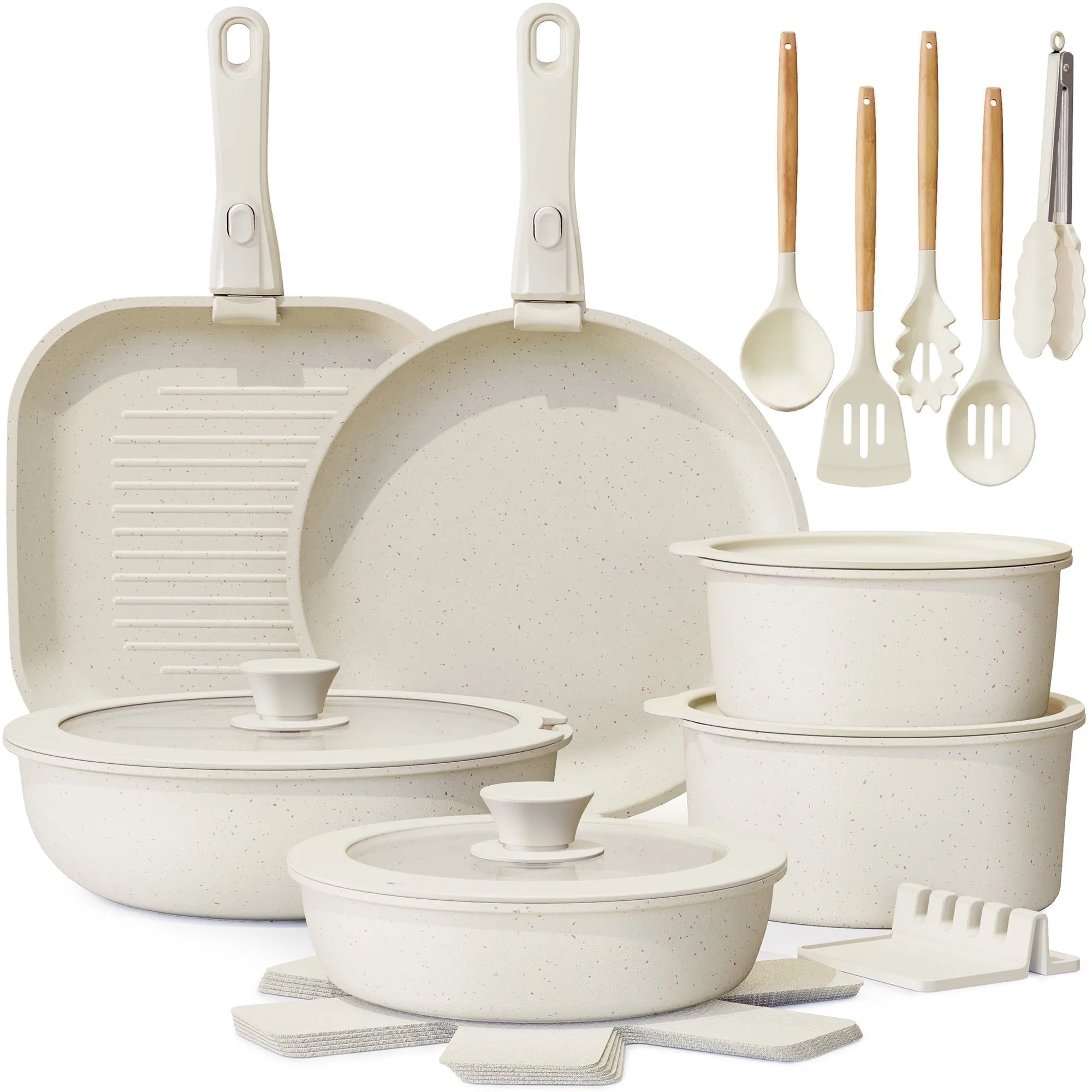 Astercook 22 Piece Pots and Pans Set Non Stick