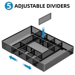 Marbrasse Expandable Desk Drawer Organizer Mesh - Thumbnail 7