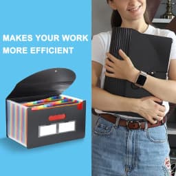 Phancir 24 Pocket Accordion File Organizer Thicker - Thumbnail 3