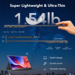 156 Inch Portable Monitor 1080P Fhd Ips Gaming - Thumbnail 6