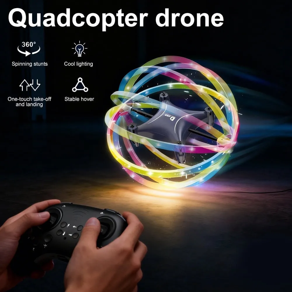 Mini Stunt Drone with Cool LED Lights 24GHZ Remote