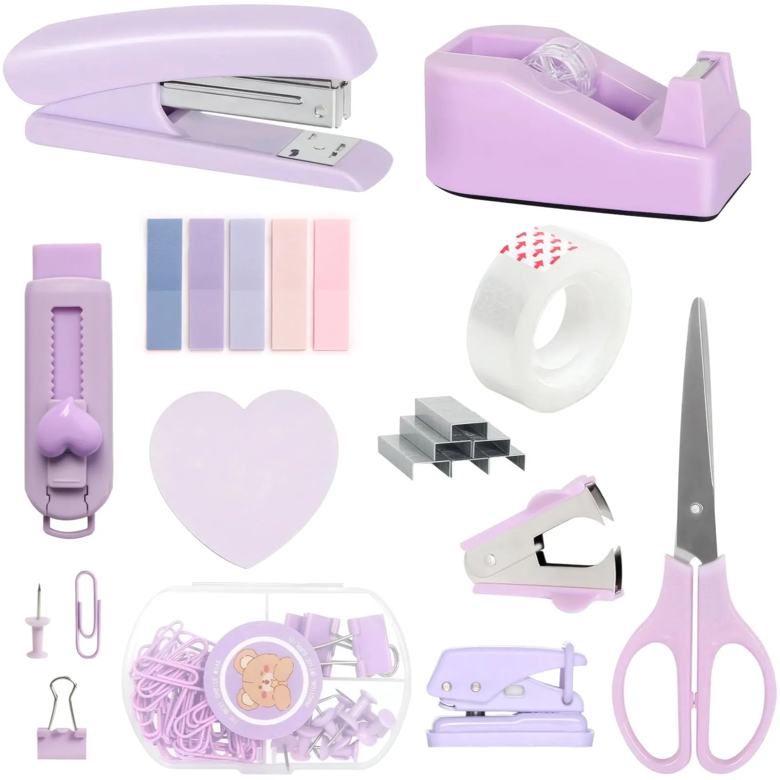 Purple Office Supplies Purple Desk Accessories Set