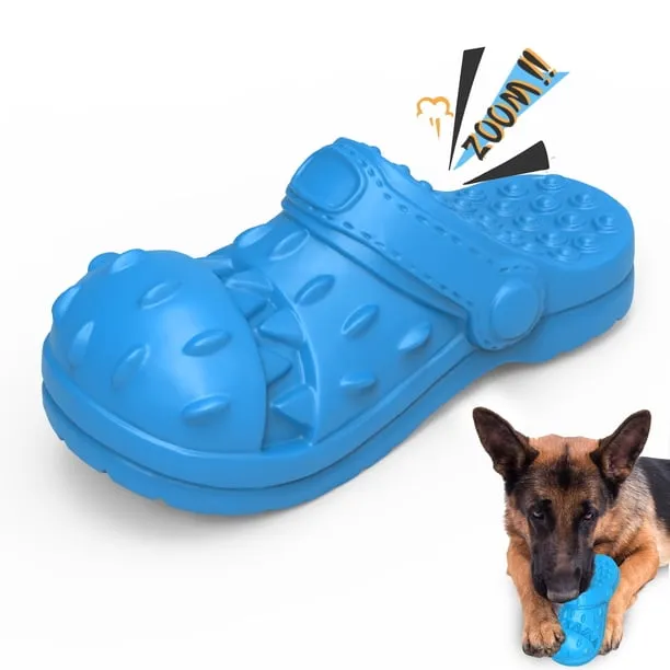 PcEoTllar Dog Toys for Aggressive Chewers Large Breed, Slipper Shape Squeaky Dog Chew Toys for Aggressive Chewers Puppie