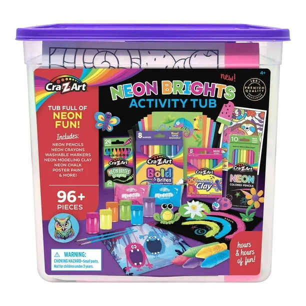 Cra Z Art Neon Brights Activity Tub Multi Color
