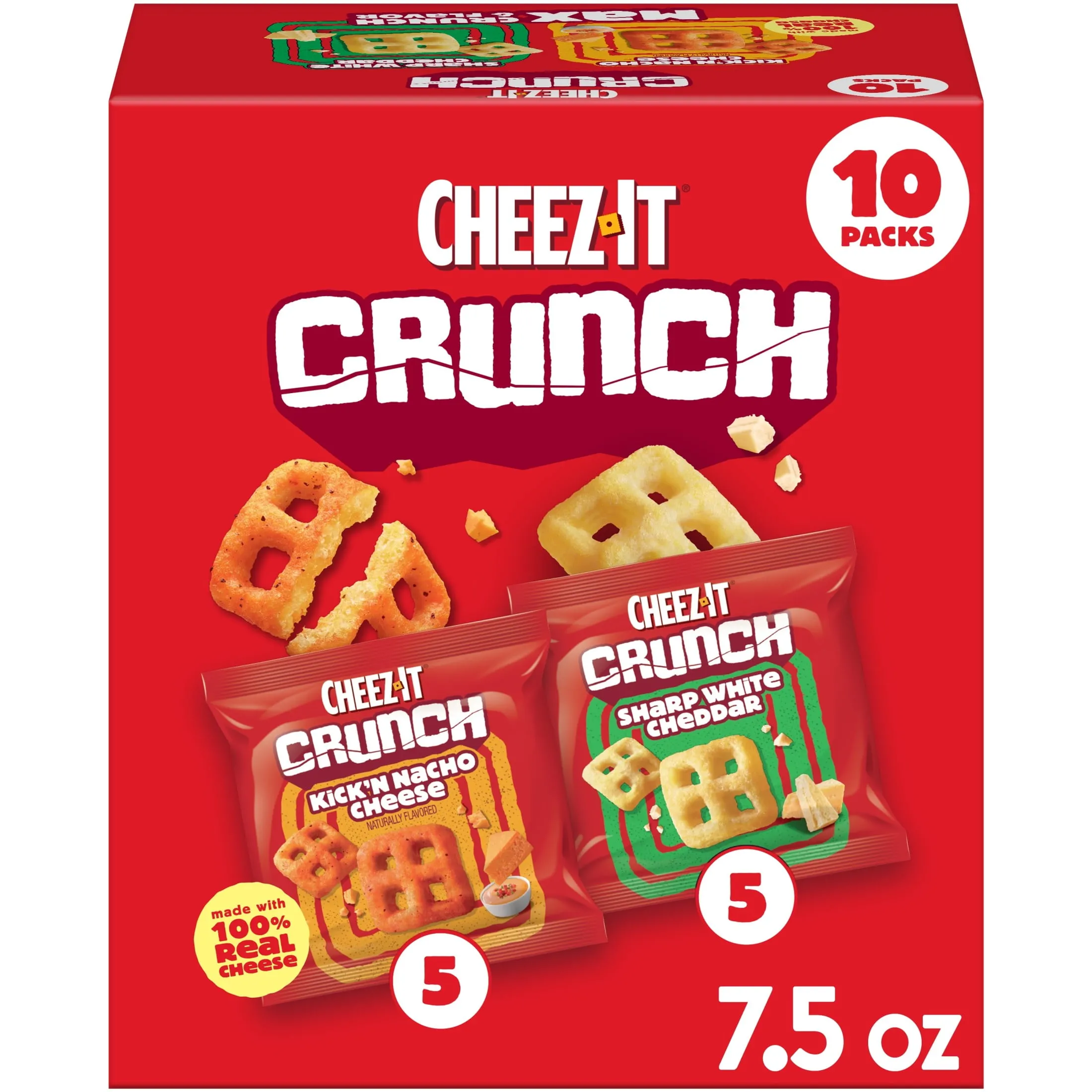 Cheez It Crunch Variety Pack Cheesy Baked Snacks