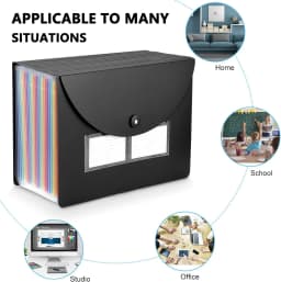 Phancir 24 Pocket Accordion File Organizer Thicker - Thumbnail 7