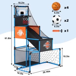Vrogtik Electronic Basketball Set Arcade Hoop - Thumbnail 4