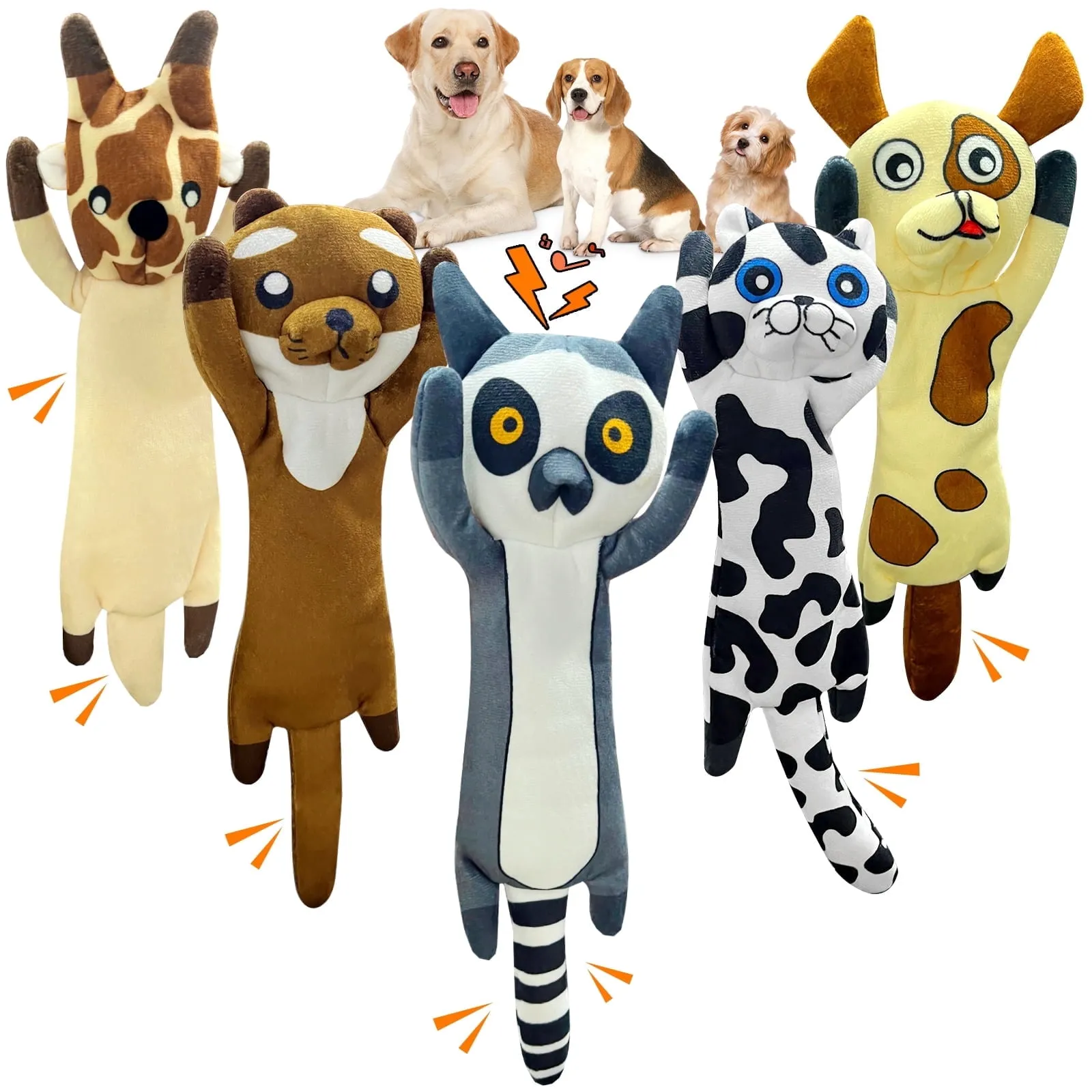 Dog Toys for Aggressive Chewers5 Pack Plush